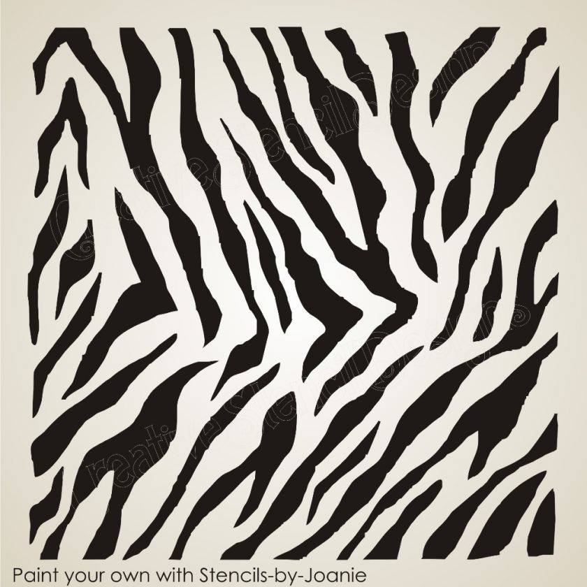 Zebra STENCIL Animal Print Design Safari Zoo Jungle Stripe Background 