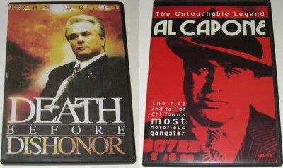 x2) John Gotti Death Before Dishonor Al Capone Documentary Gang Mob 