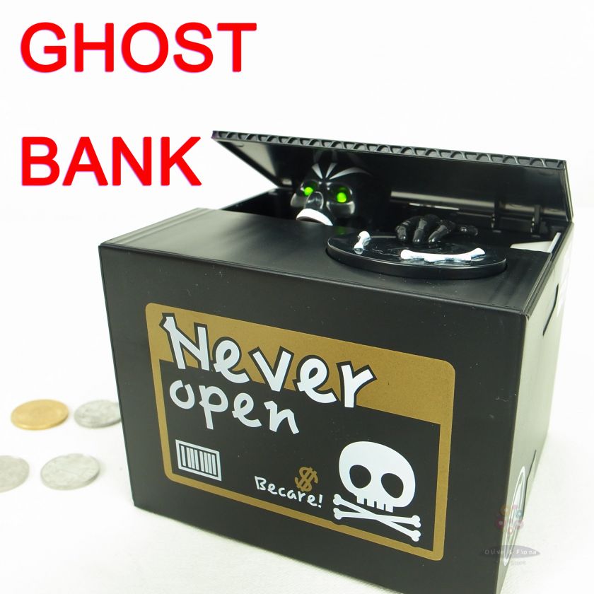 Cat Coin Bank Itazura Money Save Box (White Kitty) Gift  