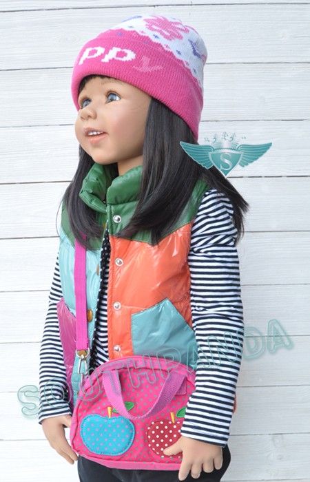 KA Blue New Apple Dot pattern New Kid Handbag Shoulder Bag Adjustable 