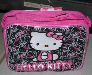 the gameking auctions presents hello kitty pink black lunch box bag 