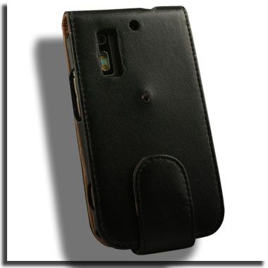 Flip Leather Case for Motorola PHOTON 4G Pouch B Black Holster Cover 