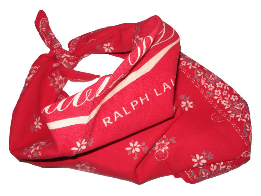 RRL Ralph Lauren Double RL Red Bandana Handkerchief  