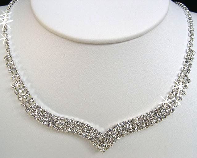 Bridal NECKLACE EARRINGS SET COSTUME Prom JEWELRY N1X48  