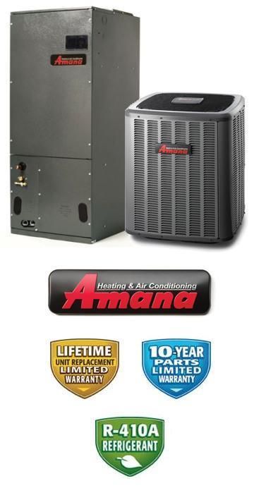 Ton 18 Seer Amana Heat Pump System   ASZC180481   AVPTC42601  