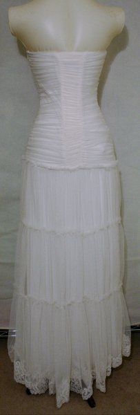 JESSICA McCLINTOCK Beige Lace Wedding Dress NWT Size 4  