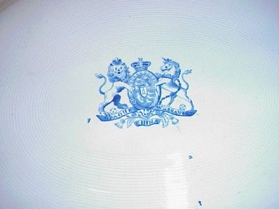 ANTIQUE IRONSTONE BLUE WILLOW PLATTER OPAQUE WARRANTED CHINA 1800S 