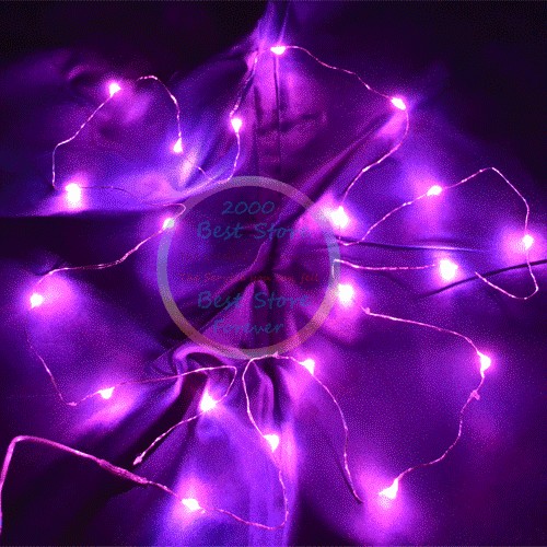 Color 20 Led Lights String Wired Holiday Decoration Waterproof Battery 