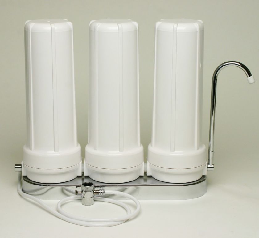 Titan Water Pro Triple Counter Top Water Filter Carbon/Alkaline/KDF 
