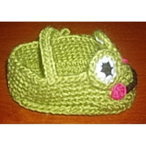 Cartoon shoes frog Handmade Wool knit Children H1560  