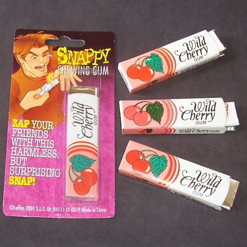 Snapping Chewing Gum Pack Snappy Snap Finger Trap Trick Joke Prank Gag 