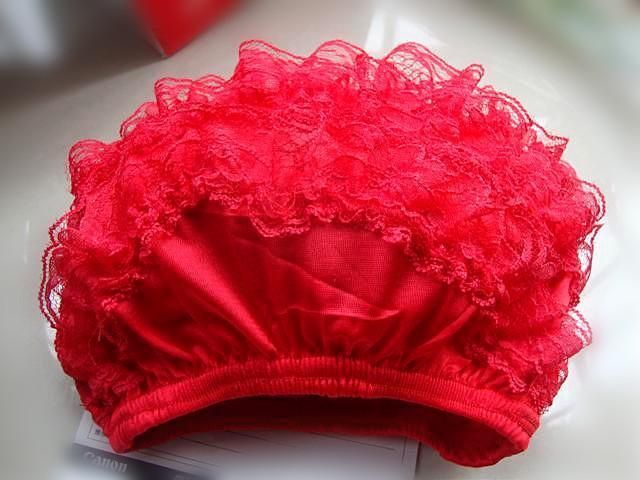 Baby Cloth Diaper Cover//Petti Bloomer RED with Lace Ruffles BRAND NEW 